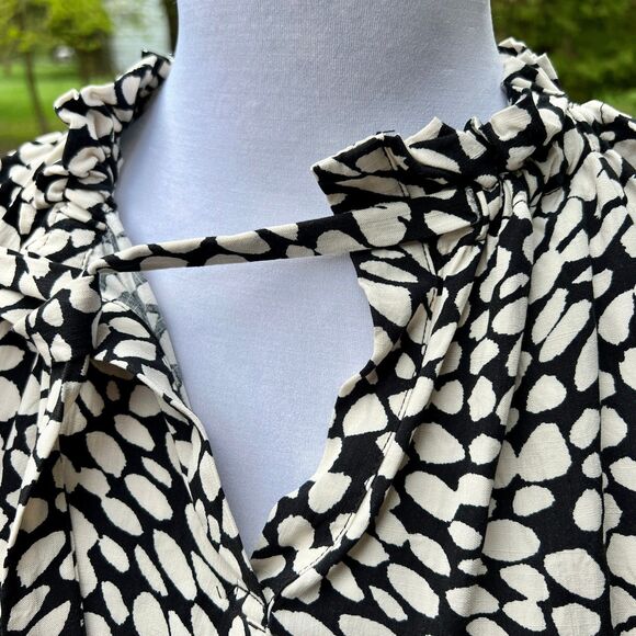 Who What Wear black white print top blouse xs - Picture 6 of 6
